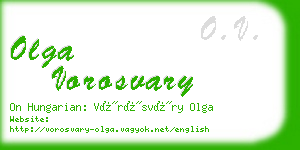 olga vorosvary business card